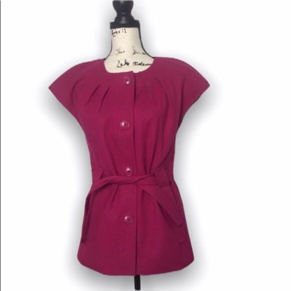 Trina Turk SZ 0 Cap-sleeve button down jacket - Picture 1 of 4